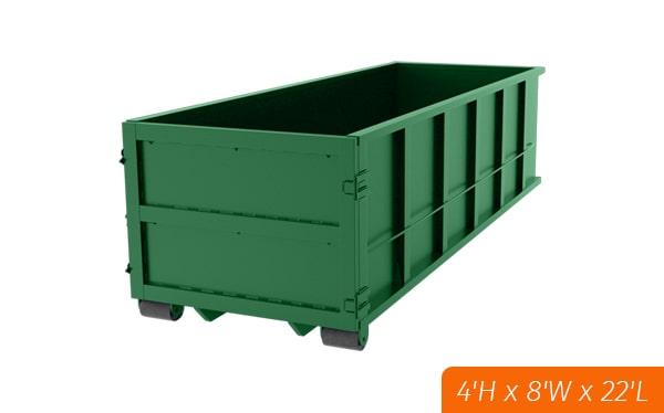 the weight limit for 20 yard dumpsters is usually between 2 and 3 tons